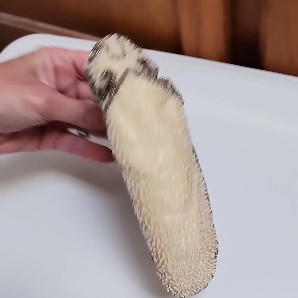 Elegant Beaded Clutch in Cream and Brown
